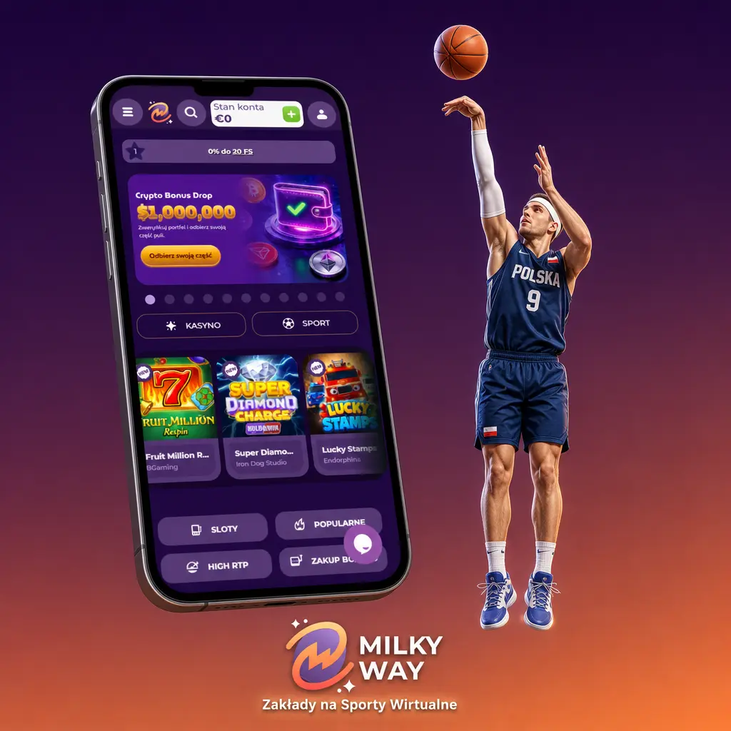 Zakłady na sporty wirtualne w Milkyway Casino – piłka nożna, wyścigi konne, tenis i koszykówka generowane algorytmem RNG